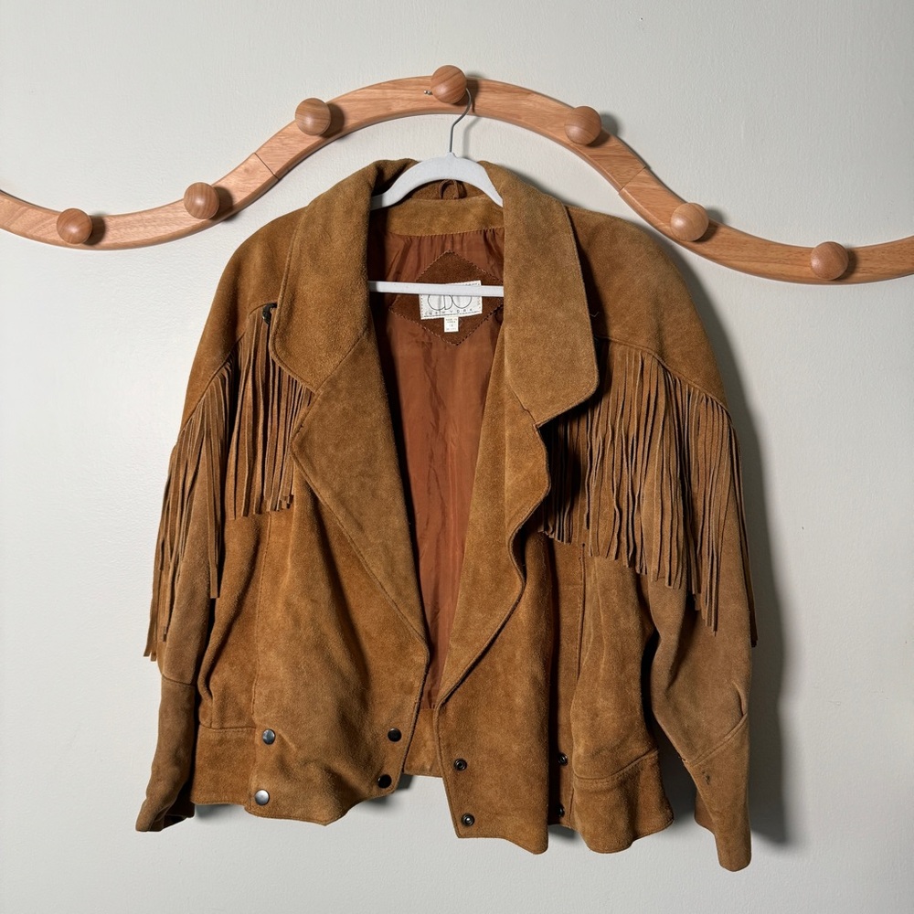 Genuine Leather/Suede Fringe Western Jacket